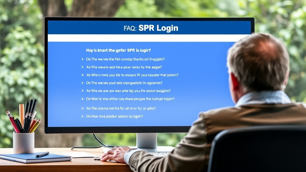 SPR Login ID Kaise Banaye aur Login Kaise Kare – Step-by-Step Guide (2025) 3 Real photo of user reading FAQs about SPR Login on computer screen