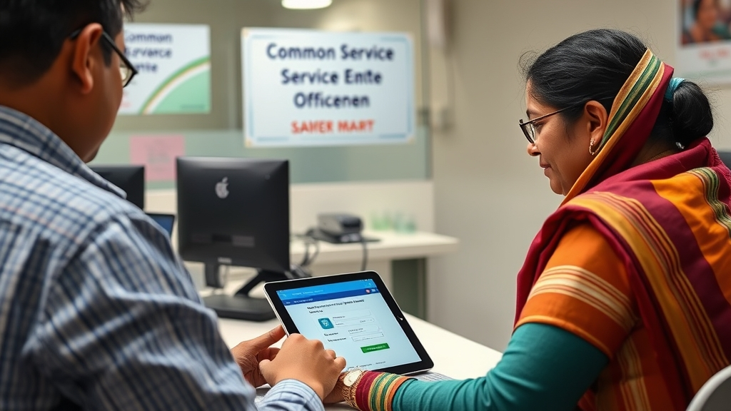 CSC operator helping citizen with Samagra SPR eKYC login