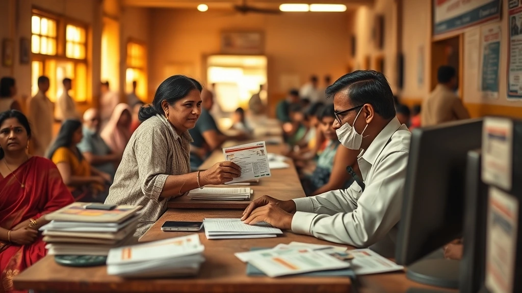 Samagra ID Mobile Number Update / Change Online – Step by Step Guide 9 Citizen updating Samagra ID mobile number at Jan Seva Kendra with Aadhaar and Family ID.