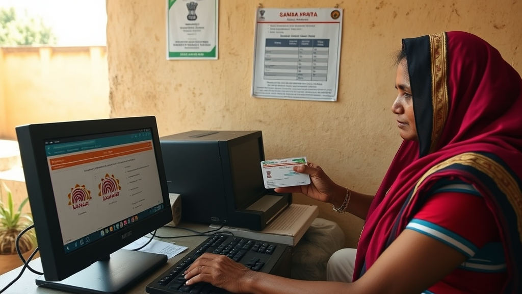 Samagra ID Status Check Online (2025 Guide) 6 Citizen visiting local CSC center to resolve Samagra ID not found issue using Aadhaar card