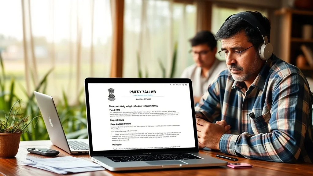 Farmer handling PMFBY claim rejection and appeal process