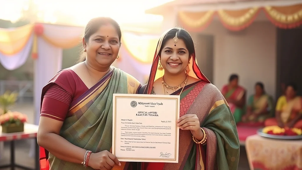 Mukhyamantri Kanya Vivah Yojana 2025 – Complete Guide (UP, Bihar, MP & Odisha) 16 Happy family celebrating after receiving benefits of Mukhyamantri Kanya Vivah Yojana 2025 for daughter’s marriage