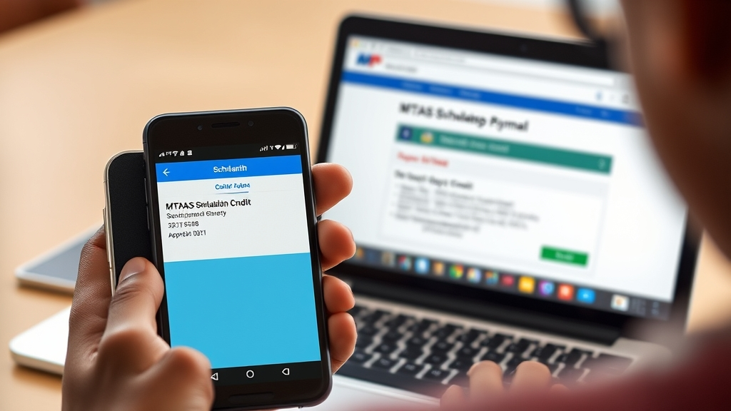 Student receiving MPTAAS Scholarship payment via Direct Bank Transfer after application verification and approval